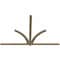 Ekena Millwork Redmond Rough Sawn Timber Gable Bracket, Douglas Fir, 108"W x 72"H x 2"D x 4"F, 16/12 Pitch GBW108X72X0204RED00RDF - alternate 3
